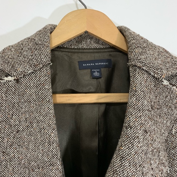 Banana Republic Brown Ruffle Wool Blend Blazer - Picture 8 of 8